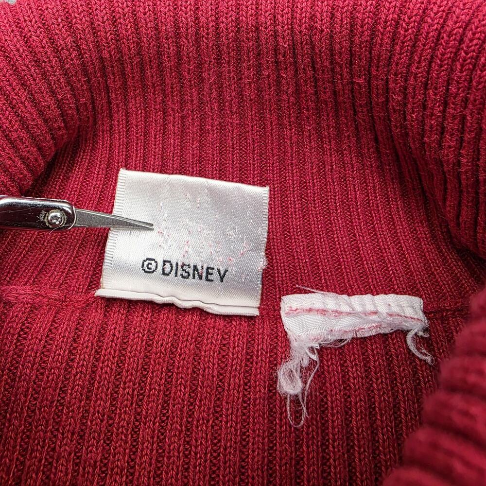 Vintage Disney Sweater Womens Medium Turtleneck Winnie The Pooh Piglet Snow 90s - Picture 14 of 15